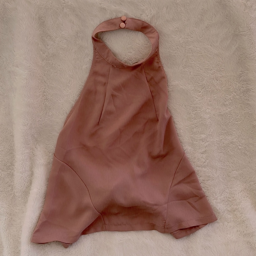 Bow halter neck top